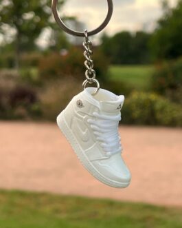 AJ1 NYC White 3D Sneaker Keychain