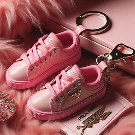 Read more about the article Trendy and Timeless: Pink Prada Sneakers in Keychain Form